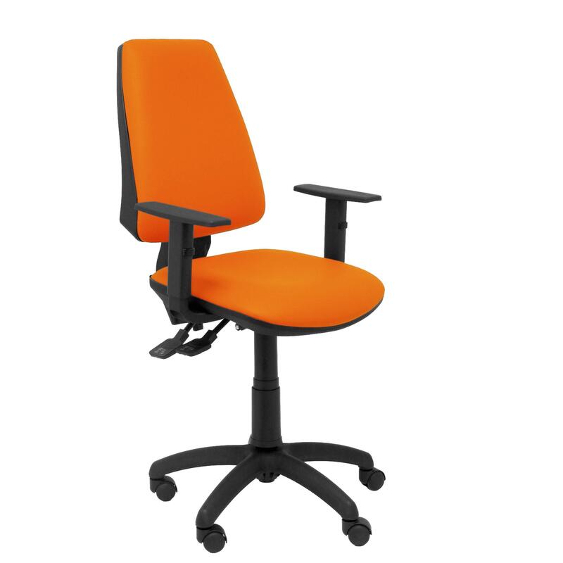 Chair Elche Sincro Similpiel Orange With Arm Re