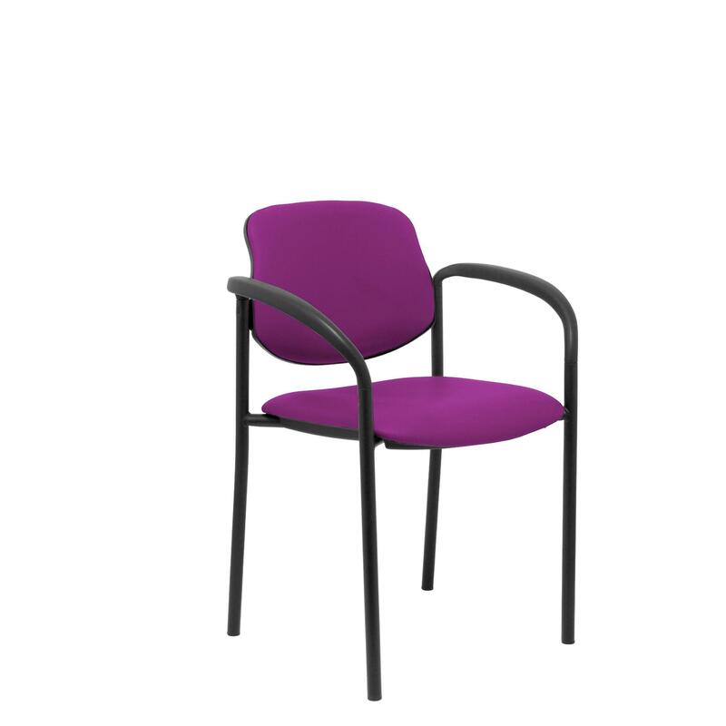 Chair Fixed Villalgordo Similpiel Purple Chasis Ne