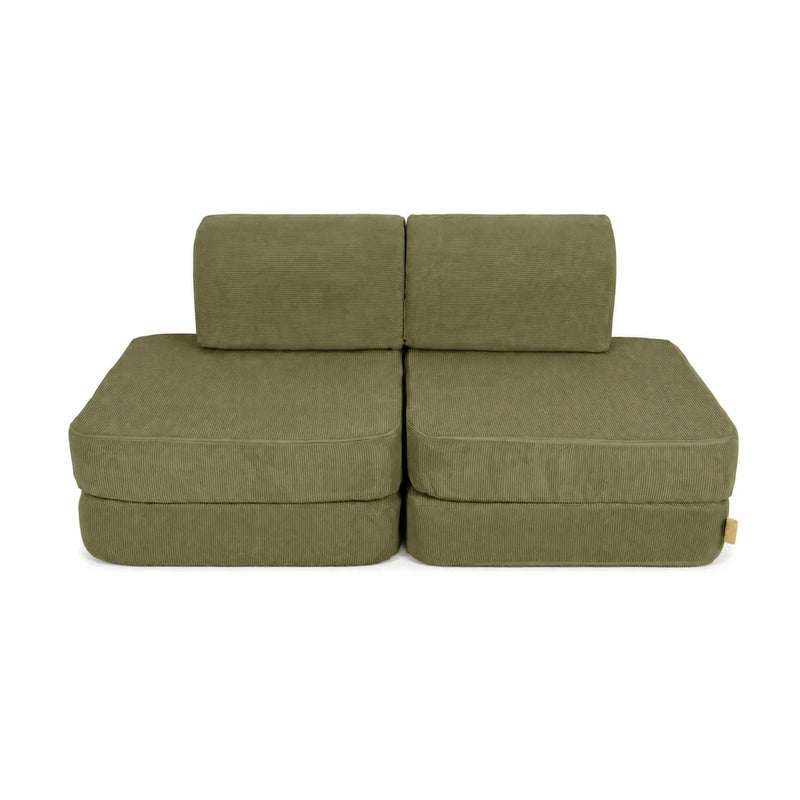 Small Modular Sofa for Kids - Slimcord Lime