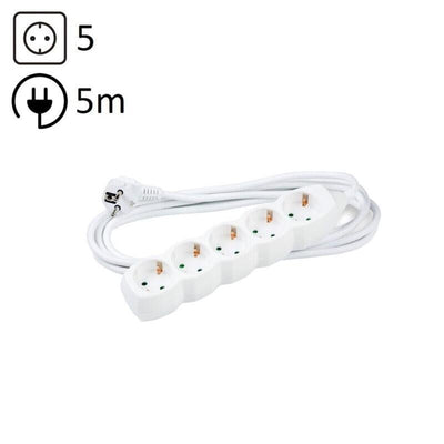 Technik Power Strip Power 5 Plugs 5,0M 16A White — image 1