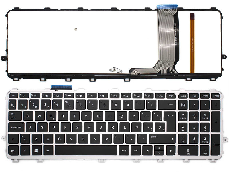 Keyboard Laptop HP Envy 15-J Series Retroiluminado Frame Grey