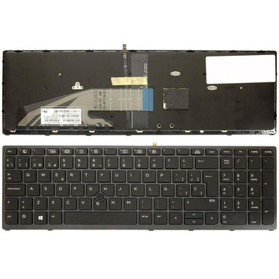 HP Keyboard Genuine Refurbished Spanish Laptop HP Zbook 15 G3 G4 1 Year Warranty — image 1