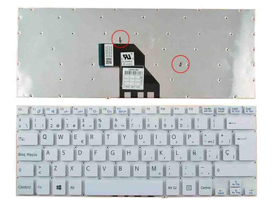 Keyboard Laptop Sony Vaio Svf 14 White Without Frame WIN8 — image 1