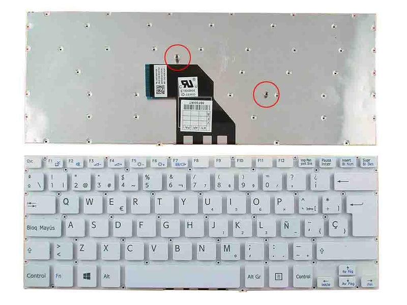 Keyboard Laptop Sony Vaio Svf 14 White Without Frame WIN8