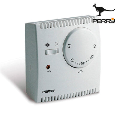 Thermostat Analogico Expansión Gas Serie Teg With Light Piloto And Selector Summer/Winter Colour White Perry — image 1