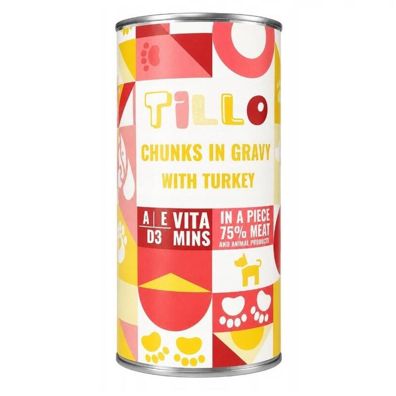 Tillo Trozos Salsa Z Indykiem Comida Húmeda Perros 1250G