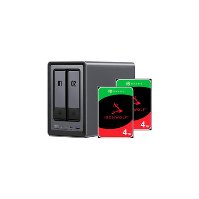 UGREEN DXP2800 + 2X 4TB Seagate Ironwolf HDD Bundle UGRSEA2 — image 1