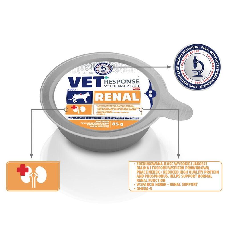 Vet Response Renal Comida Húmeda Gatos - 85G