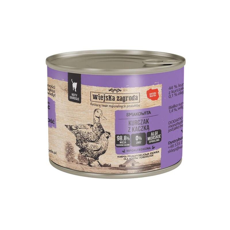Wiejska Zagroda Chicken With Duck - Comida Húmeda Gatos - 200G